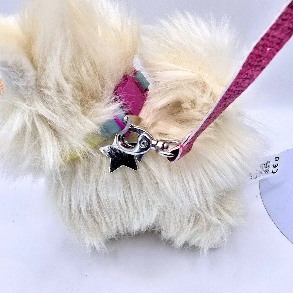 American Girl Truly Me Pomeranian Puppy Dog 2016 AG Pet‎ w/ Rainbow Collar Leash